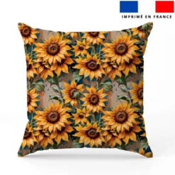 Tournesol effet 3D - Fond beige