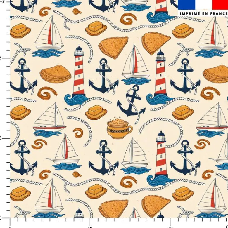 Tradition maritime bretonne - Fond crème