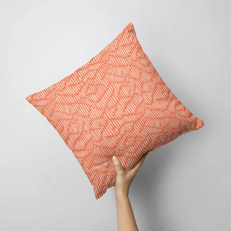 Trait abstrait rétro - Fond orange