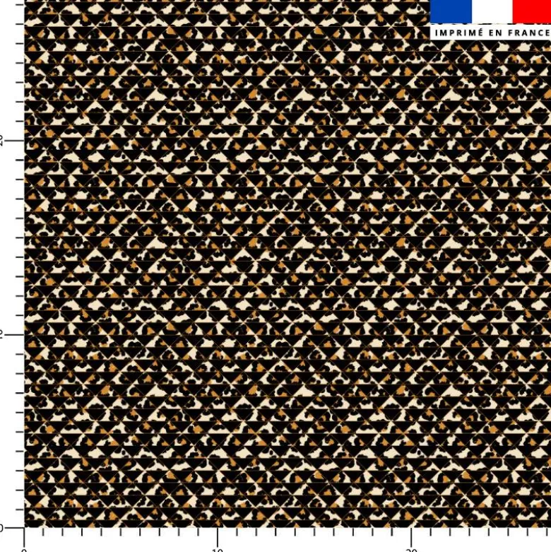 Triangle léopard - Fond noir