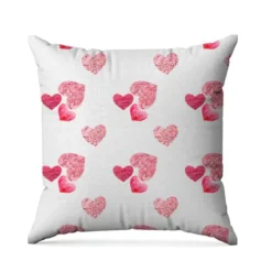 Trio coeurs roses - Fond blanc