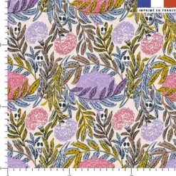 Tête de mort et fleur jaune - Fond beige - Création Andréa Leonelli