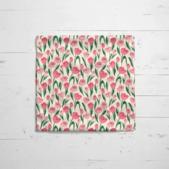 Tulipes roses - Fond écru