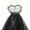 Tulle couleur noir pour robe de mariée grande largeur