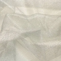 Tulle métallique argent petit maillage