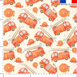 Univers des pompiers - Fond crème
