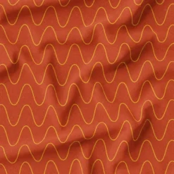 Vague jaune - Fond terracotta