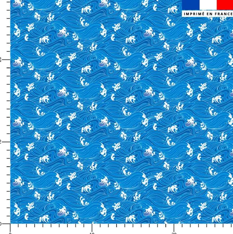 Vagues déchaînées - Fond bleu