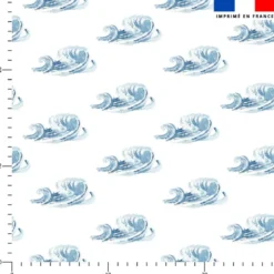 Vagues - Fond blanc