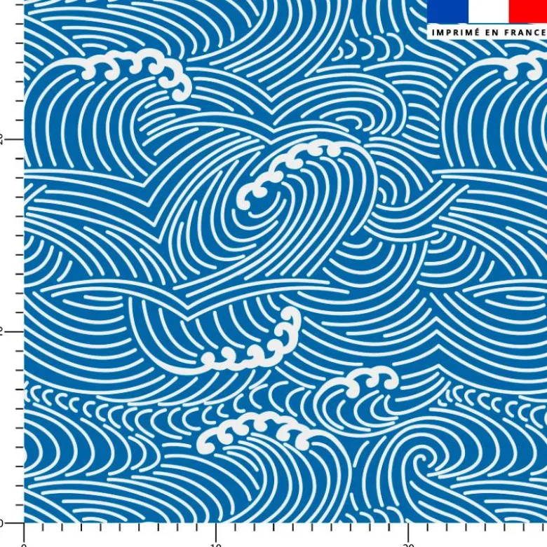 Vagues graphiques - Fond bleu