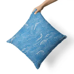 Vagues graphiques - Fond bleu