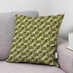 Velours beige imprimé monstera