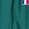 Velours bleu canard motif poinçon de lys jaune clair