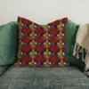 Velours bleu motif losange fleur ethnique