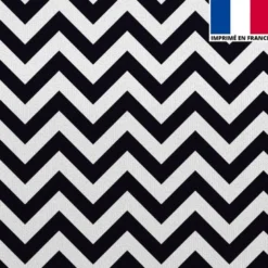 Velours écru imprimé chevron