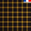 Velours d'habillement imprimé tartan classique jaune et bleu