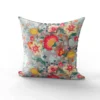 Velours gris imprimé grande fleur japonaise