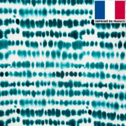 Velours imprimé aquarelle moucheté vert émeraude