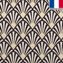 Velours imprimé art déco écaillle