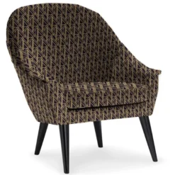 Velours imprimé art déco géométrique noir