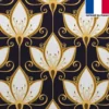 Velours imprimé art déco lys