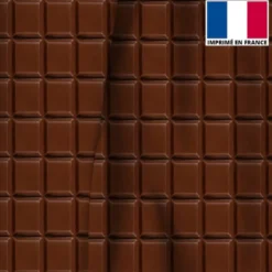 Velours marron motif tablette de chocolat