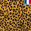 Velours ocre imprimé léopard