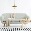 Velours vert de gris motif carré géométrique élégant