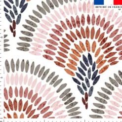 Éventail coloré multicolore - Fond blanc