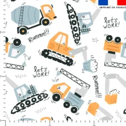 Véhicule de chantier - Fond blanc