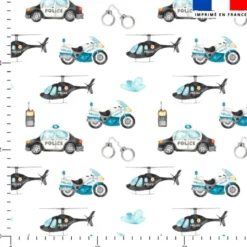 Véhicules de police - Fond blanc