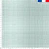 Vichy bleu canard 3mm - Fond blanc