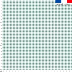 Vichy bleu canard 3mm - Fond blanc