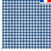 Vichy bleu - Fond écru