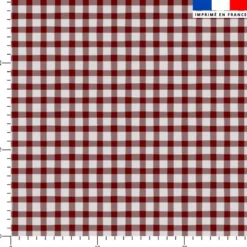 Vichy bordeaux - Fond écru