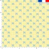Vichy et petit noeud bleu - Fond jaune