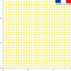 Vichy jaune - Fond blanc