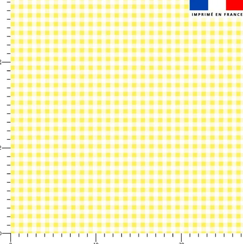 Vichy jaune - Fond blanc