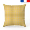 Vichy jaune - Fond écru