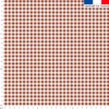 Vichy marron 5mm - Fond blanc