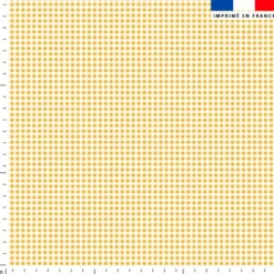 Vichy ocre 3mm - Fond blanc