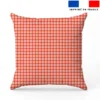 Vichy orange - Fond écru