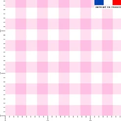 Vichy rose - Fond blanc