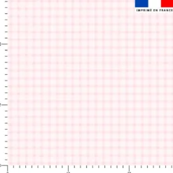 Vichy rose - Fond rose pastel