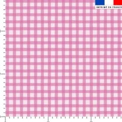 Vichy rose - Fond rose pastel