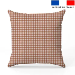 Vichy terre cuite - Fond écru