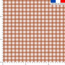 Vichy terre cuite - Fond écru