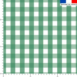 Vichy vert - Fond blanc