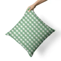 Vichy vert - Fond blanc