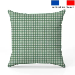 Vichy vert - Fond vert pastel